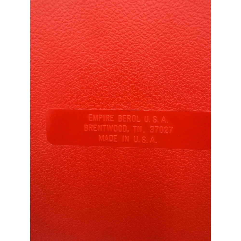 VINTAGE 1980's EMPIRE PENCIL Co. School Box USA MADE Football Cheerleader Red